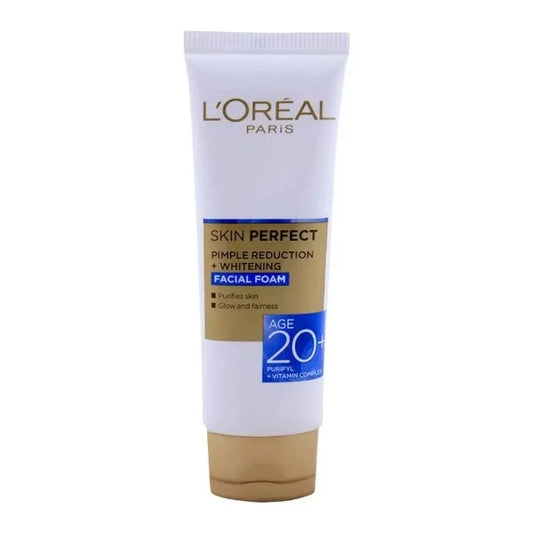 L'Oreal Paris Skin Perfect Pimple Reduction + Whitening Facial Foam, Age 20+, 50g