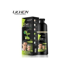 Lichen Black Hair Color Shampoo for Men, Women