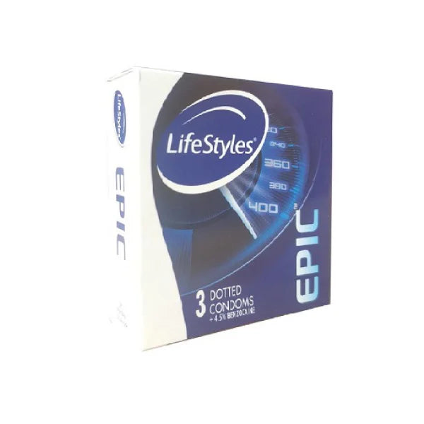 Life Styles Epic Dotted Condoms 3 Pieces