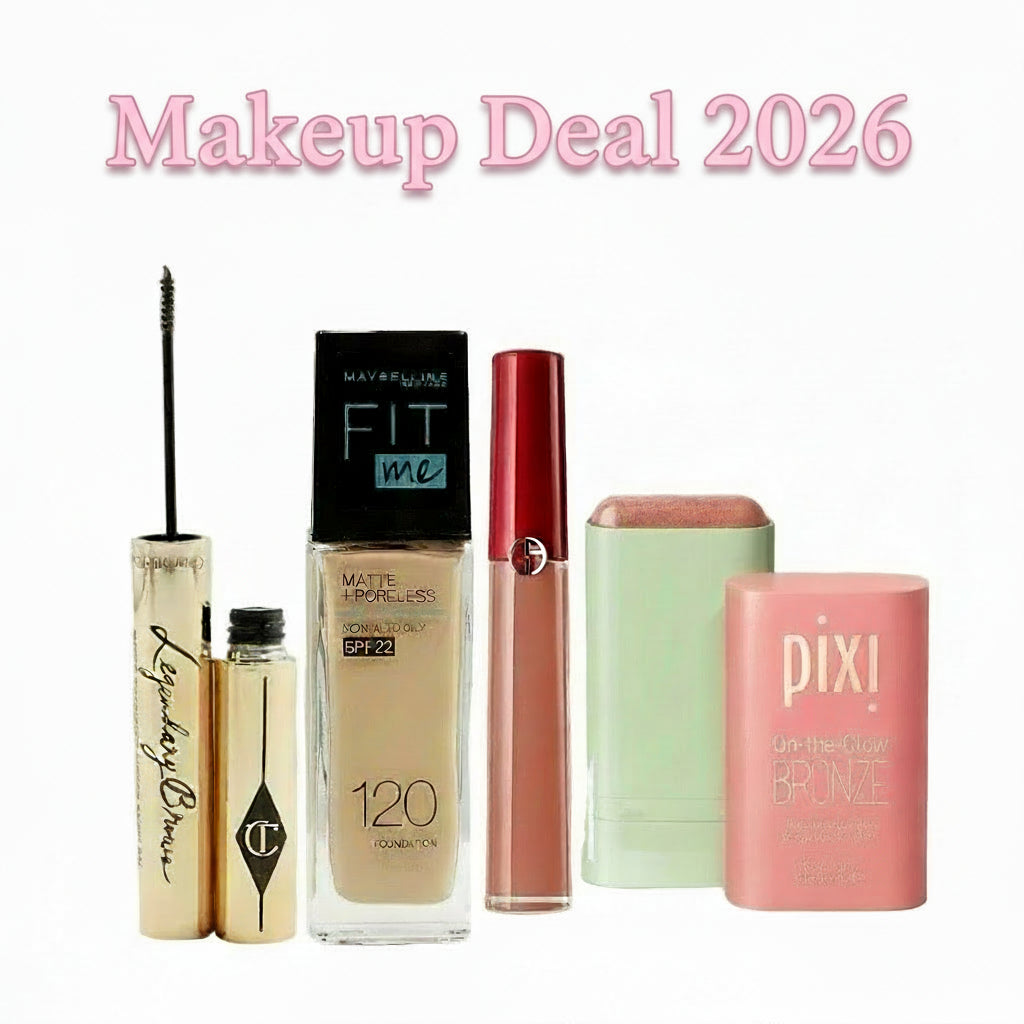 Manmohni-Store makeup deal with various products on a gradient background