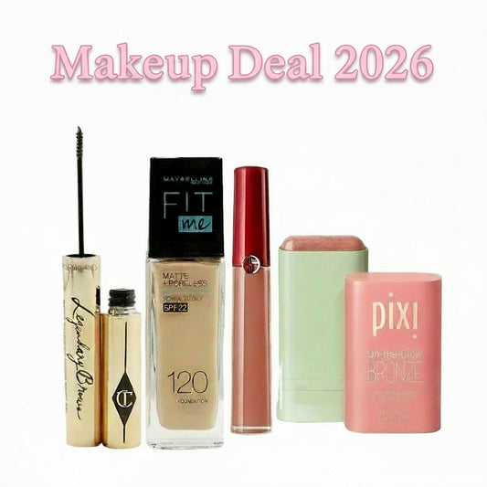 Manmohni-Store makeup deal with various products on a gradient background