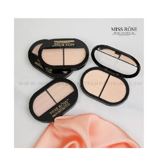 Miss Rose 2 in 1 Oval Compact Powder