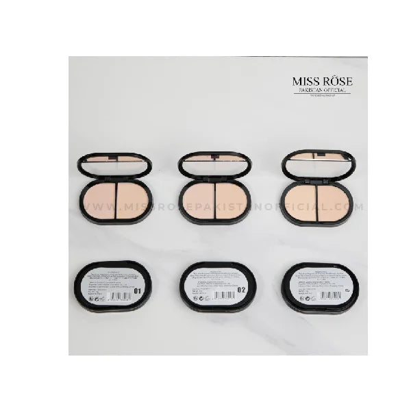 Miss Rose 2 in 1 Oval Compact Powder