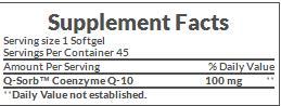 Nature's Bounty Co Q-10 100mg 45 Rapid Release Softgels