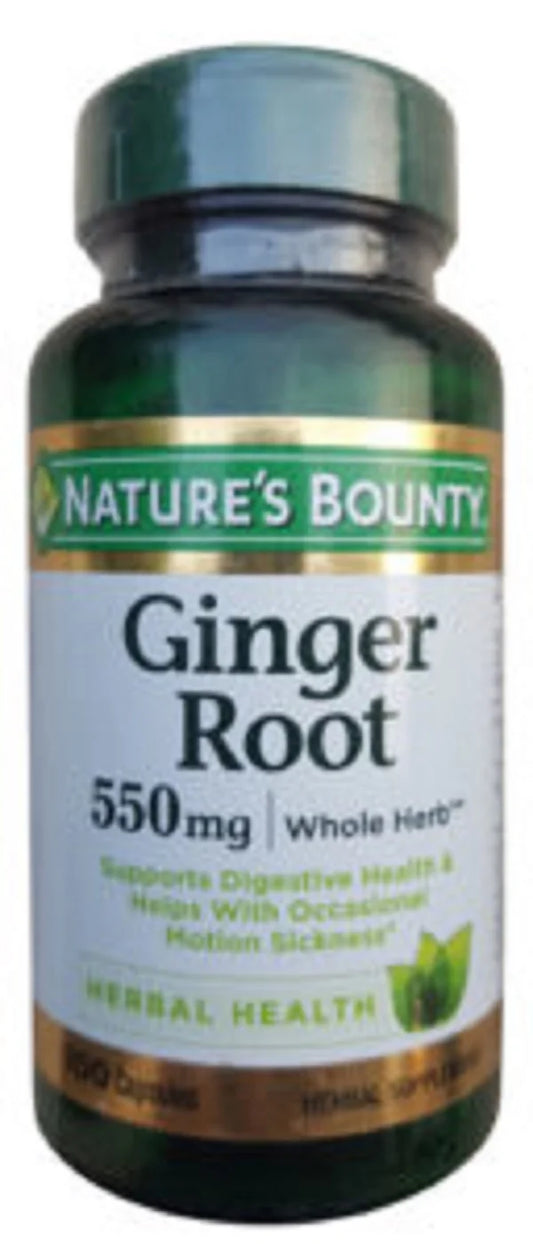 Nature’s Bounty Ginger Root 550mg 100 Capsules