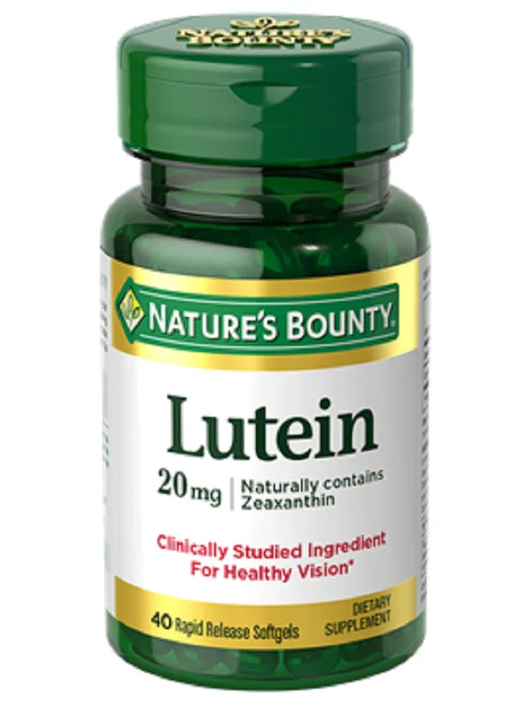 Nature’s Bounty Lutein 20mg 40 Rapid Release Softgels