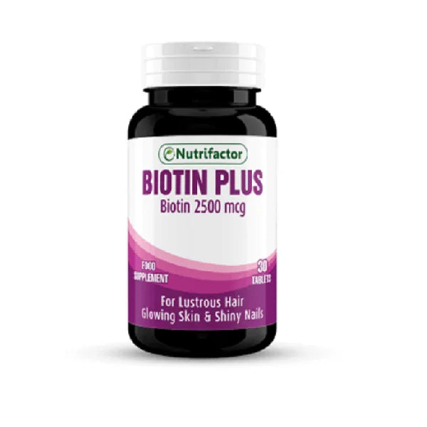 Nutrifactor Hair, Nail And Skin Biotin Plus 2500mcg 30 Tablets