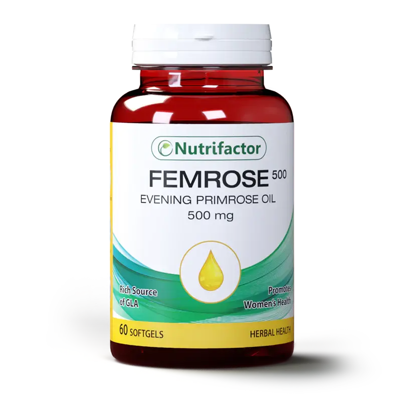 Nutrifactor Femrose 500mg Evening Primrose Oil 60 Softgels