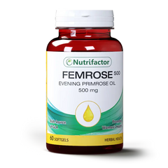 Nutrifactor Femrose 500mg Evening Primrose Oil 60 Softgels