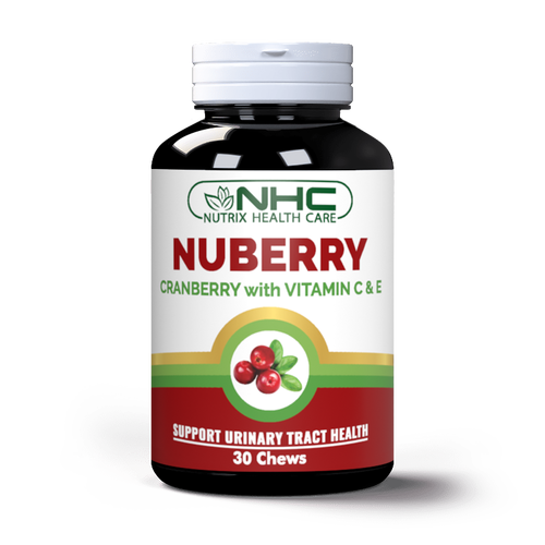 Nutrix Nuberry Cranberry With Vitamin C & E - 30 Chewable Tablets