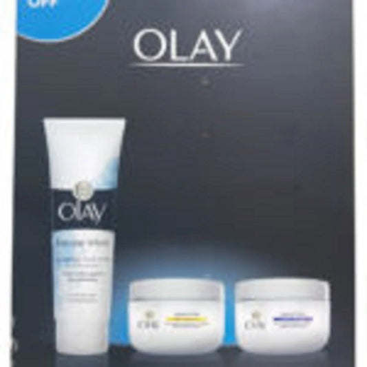 Olay Natural White Fairness Day Cream + Night Cream + Face Wash 3 in 1 Pack