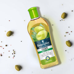 BeautyVoc Olive Hair Oil 200 ml | Deep Nourishment, Hair Growth & Shine | Controls Hair Fall & Softens Dry, Frizzy Hair