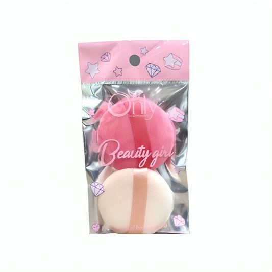Only Round Makeup Powder Puff (04) - Set of 2