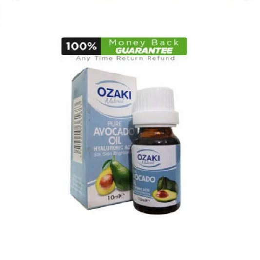 Ozaki Natural 100% Pure Avocado Oil Serum, Hyaluronic Acid & Silk Skin Brightening - 10ml