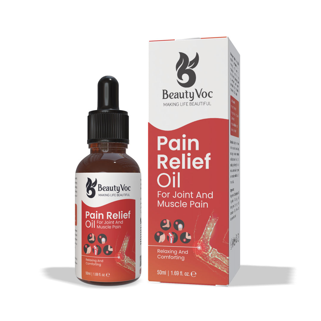 BeautyVoc Pain Relief Oil 50 ml – Instant Joint & Muscle Pain Relief | Instant Cramps relief