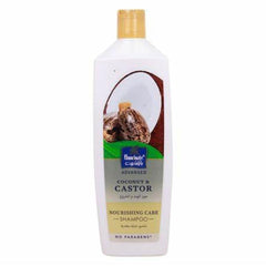 Parachute Advanced Nourishing Care Shampoo with Coconut and Castor for frizzy hair, 340 ml bottle, no parabens.