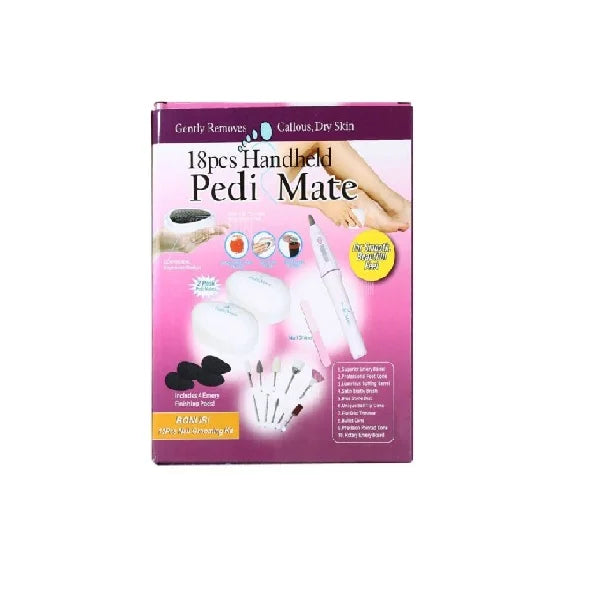 Pedi Mate 18Pcs Handheld Pedicure Set