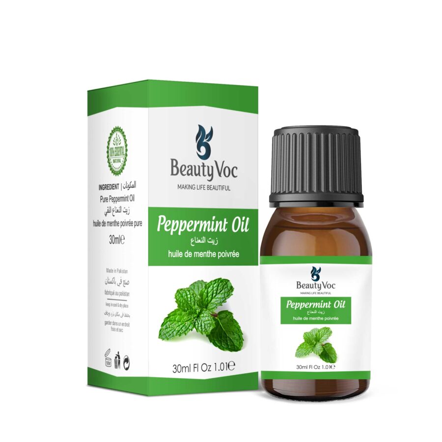 BeautyVoc Peppermint Essential Oil 30 ml | 100% Pure & Natural | Aromatherapy, Massage, Skin & Hair Care