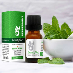 BeautyVoc Pure Peppermint Oil 10 ml Undiluted 100% | For Hair, Skin & Aromatherapy | Refreshing & cooling essential oil