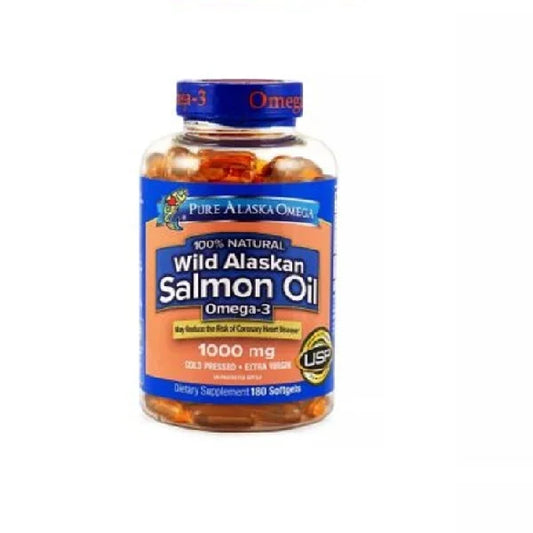 Pure Alaska Omega-3 Wild Alaskan Salmon Oil 1000mg