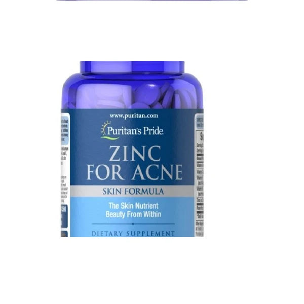 Puritan's Pride Zinc for Acne 100 Tablets