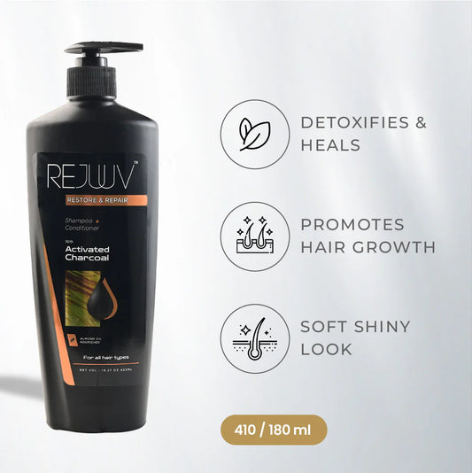 Rejuuv Restore & Repair Activated Charcoal Shampoo 422ml