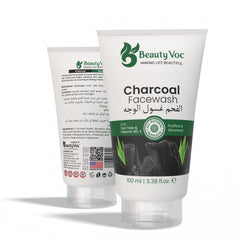 BeautyVoc Charcoal Face Wash 100 ml | Deep Cleanse, Oil Control, Detox | For Men & Women