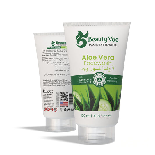 BeautyVoc Aloevera Facewash 100 g | Gentle Cleanser for Glowing Skin