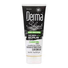 Derma Shine Charcoal Face Wash + Scrub 200g