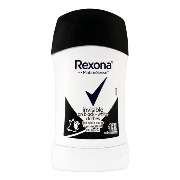 Rexona - Deodorant Stick Women Invisible On Black + White Clothes 40Ml