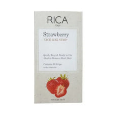 Rica Brazilian Face Wax Strip Strawberry 20 Strips