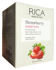 Rica Strawberry Hard Wax 3 Pieces