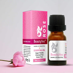 BeautyVoc Rose Oil 10 ml - Undiluted | For Skin, Hair & Aromatherapy