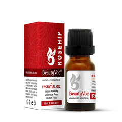 BeautyVoc Pure Rosehip Oil 10 ml - Undiluted 100% | For Skin & Hair | Skin Glow, Reduce Scars & Fine Lines, Repairs Damaged Hair Anti-Aging Benefits