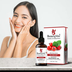 BeautyVoc Rosehip Treatment Oil 50 ml | Non Greasy | 100% Pure & Natural – Anti Aging, Anti-Acne, Scar Treatment, Skin brightening