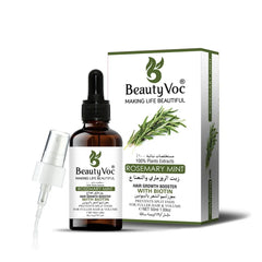 BeautyVoc Rosemary Mint Treatment Oil with Biotin 50 ml | Non-Greasy | Cold-Pressed Oil for Hair Growth, Scalp Health & Strengthening Roots