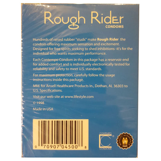 Rough Rider Condom Blue 12 Pieces