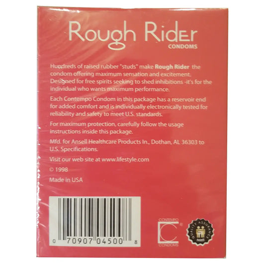 Rough Rider Condom Red 12 Pieces