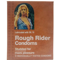 Rough Riders Studded for More Pleasure Condom 3 Pieces Condoms