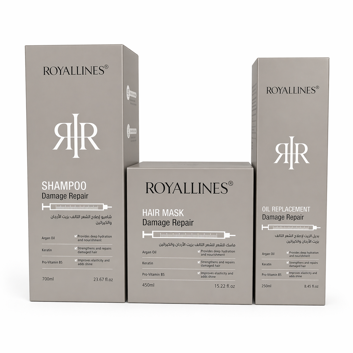 RoyalLines Hair Set Shampoo & Mask Treatment Damage Repair