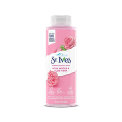 STIVES BODY WASH ROSE WATER & ALOE VERA 473ML