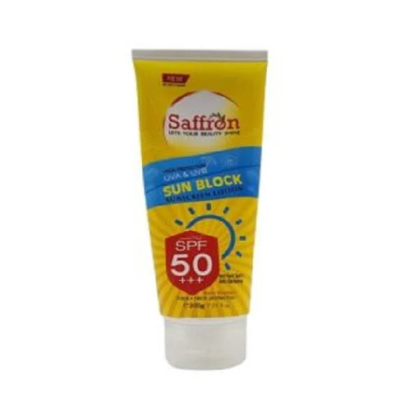 Saffron High Protection UVA &amp; UVB Sun Block Sunscreen Lotion