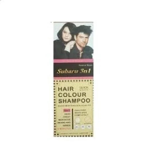 Subaru 3 in 1 BLACK Hair Color Shampoo 200ML