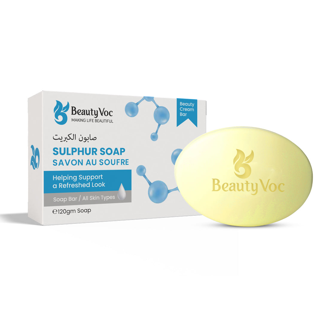 BeautyVoc Sulphur Soap 120 - Anti Bacterial Soap | Oil Control | Prevent Acne