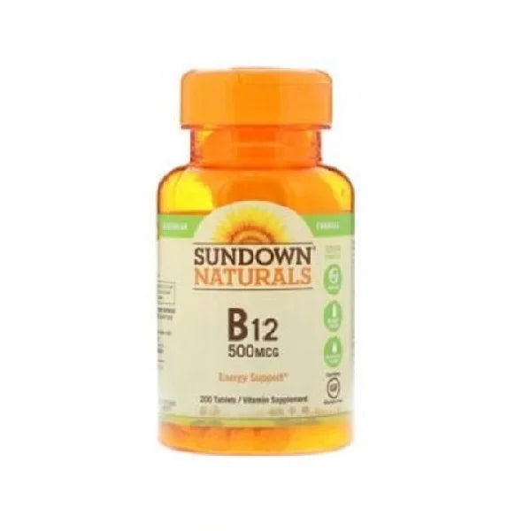 Sundown Natural Vitamin B12 500mcg 200 Tablets