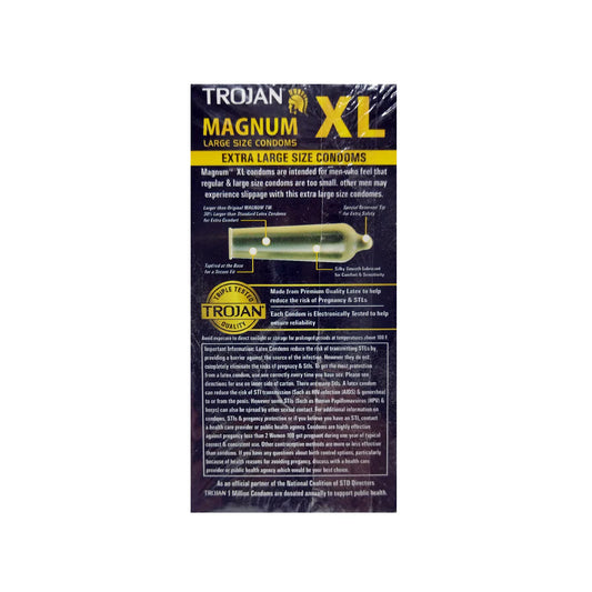 Trojan Magnum XL Premium Latex Lubricated Condom