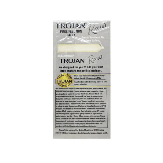 Trojan Raw Non Latex Lubricated Pure Feel Condoms