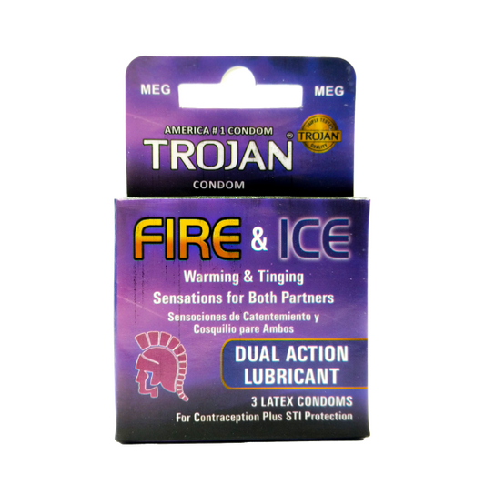 Trojan Fire & Ice Dual Action Condoms Manmohni Trojan Fire & Ice Dual Action Condoms Manmohni