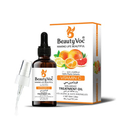 BeautyVoc Vitamin C Treatment Oil 50 ml - Non greasy | Best for Face & Skin | Anti aging | Brightens Skin