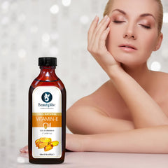 BeautyVoc Pure Vitamin E Oil 150 ml Undiluted | For Glowing Skin, Hair Growth, Fades acne marks, Dark spots & uneven skin tone